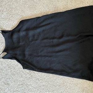 COPY - Vici black textured shift dress with key hole back